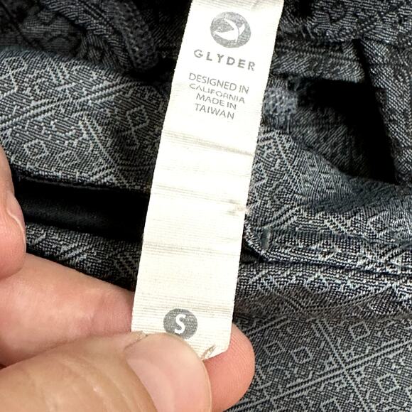 Glyder Gray Printed Spanish Tile Leggings Cropped Capri High Waisted S Small - Picture 8 of 9